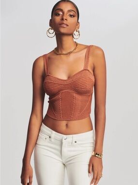 Retrofête Geneva Top Sleeveless Cropped Tank Size Medium